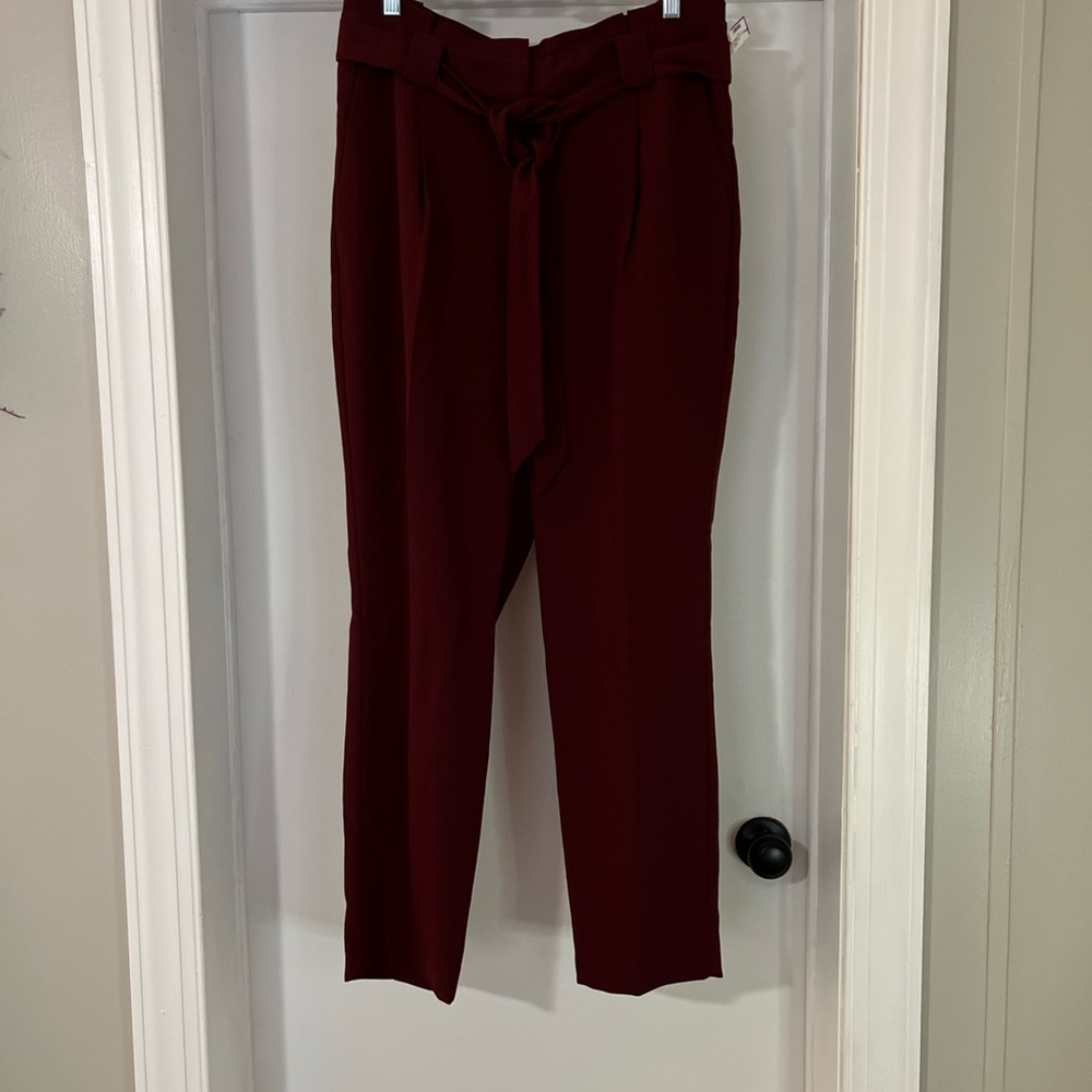 Elegant Burgundy Women's Pants